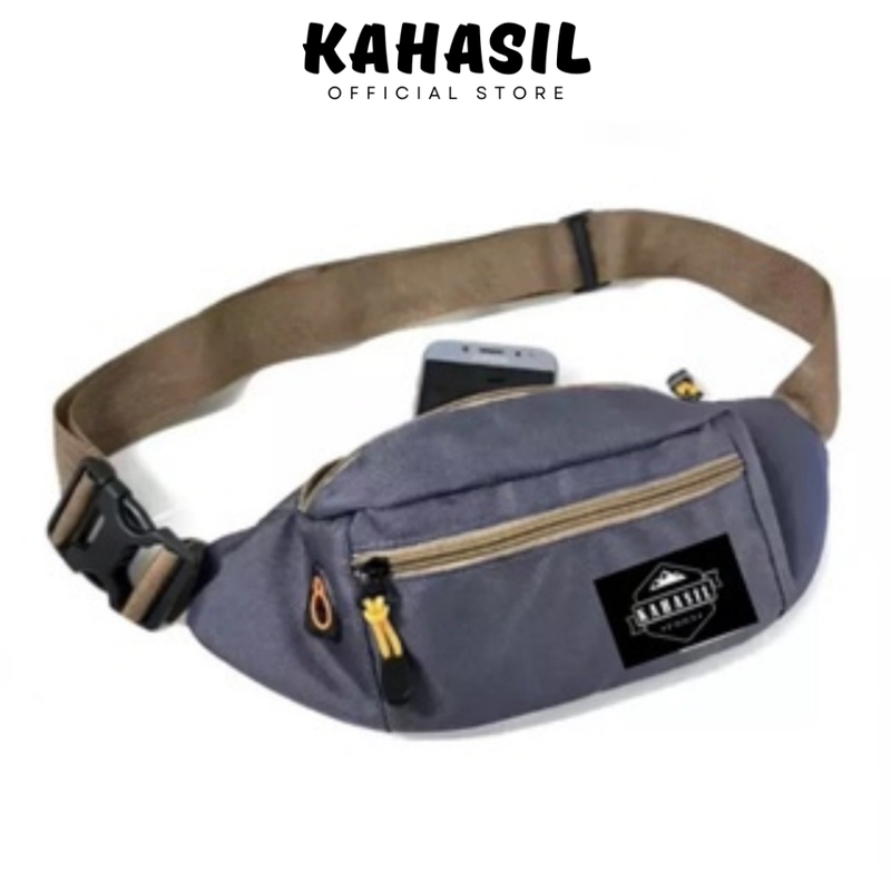 Product image KAHASIL - Tas Selempang Waistbag Slingbag Tas Pinggang Pria Wanita Polyester KHWB11 all variant Navy